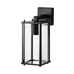 CGC Lighting Cgc Marin Black Outdoor Wall Lantern Clear Bevelled Glass Diffuser Up Ip44 - thumbnail 5