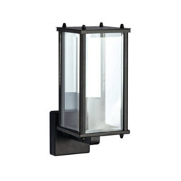 CGC Lighting Cgc Marin Black Outdoor Wall Lantern Clear Bevelled Glass Diffuser Up Ip44 - thumbnail 2