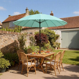 2M Shanghai Garden Parasol Umbrella, Outdoor Sun Shade, Turquoise - thumbnail 3