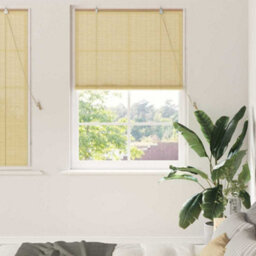 Walplus Window Blinds & Shades With Curtains Manual Natural Bamboo - thumbnail 1