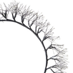Beliani Christmas Wreath Led Muggan Wreath 52 Cm Black - thumbnail 7