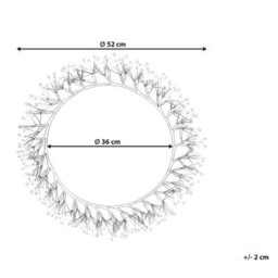 Beliani Christmas Wreath Led Muggan Wreath 52 Cm Black - thumbnail 3