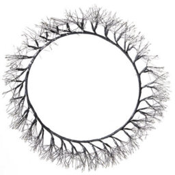 Beliani Christmas Wreath Led Muggan Wreath 52 Cm Black - thumbnail 4