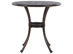 Beliani Outdoor Vintage Brown Aluminium Round Garden Dining Table 65Cm - Weatherproof, Durable Bistro Table - thumbnail 1