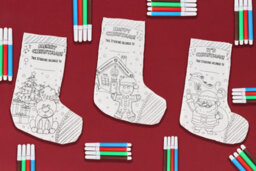 Christmas Colour-Your-Own Stocking (36Cm X 15Cm) - thumbnail 2