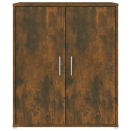 Berkfield Elegant Shoe Cabinet Smoked Oak 60X35X70 Cm Engineered Wood - thumbnail 6