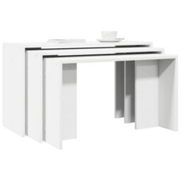 Berkfield Nesting Tables 3 Pcs White Engineered Wood