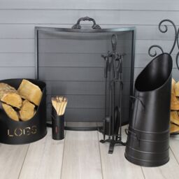 Slemcka Traditional Black Metal Fire Screen (W)0.61M - thumbnail 4