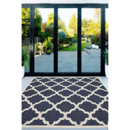 Melrose County Trellis New Navy Patterned Indoor Non-Slip Large Area Rug 160/225Cm - thumbnail 2