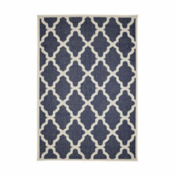 Melrose County Trellis New Navy Patterned Indoor Non-Slip Large Area Rug 160/225Cm - thumbnail 5