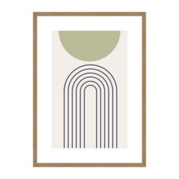 Accent By Nielsen Velino Oak Picture Frame 50X70Cm - With Glass Front And Abstract Poster Print - thumbnail 1
