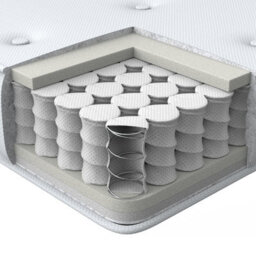 Beliani Pocket Spring Mattress Duo H3/4 Firm H2/3 Medium 140 X 200 Cm (Eu Double) - thumbnail 4