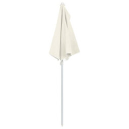 Berkfield Durable Garden Half Parasol With Pole 180X90 Cm Sand - thumbnail 6