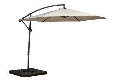 Royalcraft Ivory 3M Standard Cantilever Powder Coated Parasol With Cross Stand - image 1