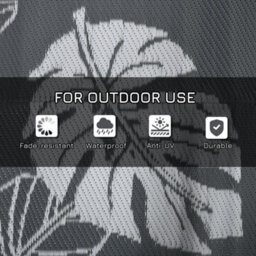Outsunny Reversible Waterproof Outdoor Rug W/ Carry Bag, 182 X 274Cm, Grey - thumbnail 6