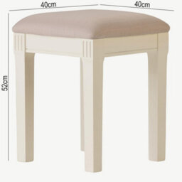 Statement Furniture Gainsborough Vintage Cream Upholstered Stool - thumbnail 2