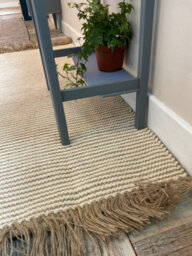 Second Nature Online Colva Thin Rug Cotton And Jute Yarn In Natural Striped Design / 90 Cm X 150 Cm - thumbnail 2