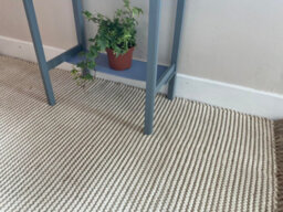 Second Nature Online Colva Thin Rug Cotton And Jute Yarn In Natural Striped Design / 90 Cm X 150 Cm - thumbnail 4