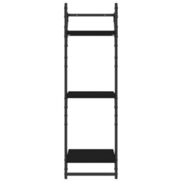 Berkfield 3-Tier Wall Shelves With Bars 2 Pcs Black 30X25X100 Cm - thumbnail 5