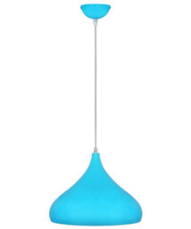 Long Life Lamps Company Modern Ceiling Pendant Light Blue Metal Dome Lamp Shade M0077 - thumbnail 4