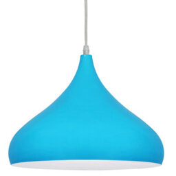 Long Life Lamps Company Modern Ceiling Pendant Light Blue Metal Dome Lamp Shade M0077