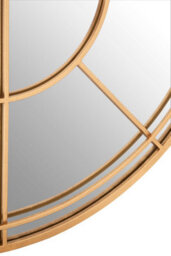 Orsina Gold Finish Round Wall Mirror, Contemporary Decorative Mirror With Luxe Wire Frame, Metal Accent Mirror - thumbnail 4