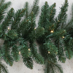 Outdoor Living (NW) Ltd 270Cm Premium Mixed Branch Pre-Lit Green Christmas Garland - With Timer - thumbnail 3