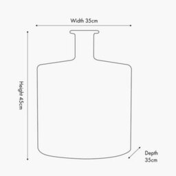 Pacific Lifestyle Amber Recycled Glass Bottle Vase - thumbnail 6