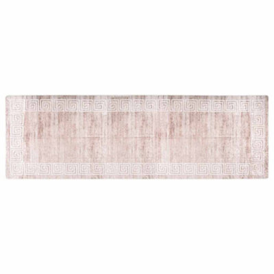 Berkfield Durable Rug Washable 80X300 Cm Beige Anti Slip - image 1