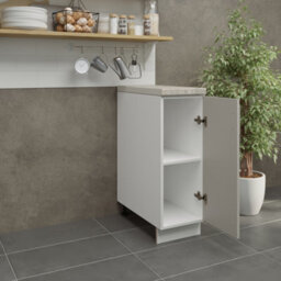 Jd Greta Adjustable Legs Kitchen Base Unit 300mm Storage Cabinet With Door Shelf 30Cm - Cashmere Matt With Worktop - thumbnail 3
