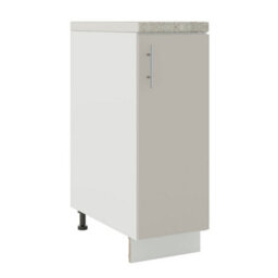 Jd Greta Adjustable Legs Kitchen Base Unit 300mm Storage Cabinet With Door Shelf 30Cm - Cashmere Matt With Worktop - thumbnail 1
