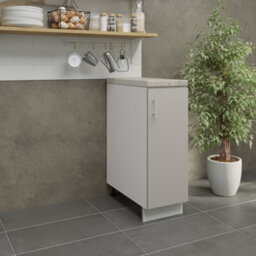 Jd Greta Adjustable Legs Kitchen Base Unit 300mm Storage Cabinet With Door Shelf 30Cm - Cashmere Matt With Worktop - thumbnail 2