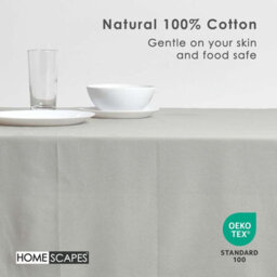 Homescapes Grey Tablecloth 178 X 300 Cm - thumbnail 2