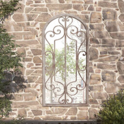 Berkfield Garden Mirror Sand 70X30 Cm Iron For Outdoor Use - thumbnail 1