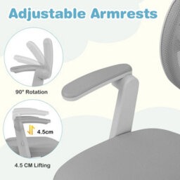 Adjustable Kids Desk Chair Grey - thumbnail 4