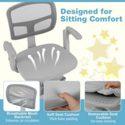 Adjustable Kids Desk Chair Grey - thumbnail 5