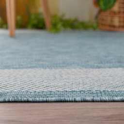 The Rugs Ecology Collection Outdoor Rugs In Aqua  200Aq - thumbnail 7
