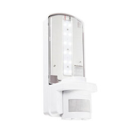 Luminosa Lighting Luminosa Motion Integrated Led Pir 1 Light Outdoor Wall Light Frosted, Gloss White Ip44 - thumbnail 4