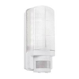 Luminosa Lighting Luminosa Motion Integrated Led Pir 1 Light Outdoor Wall Light Frosted, Gloss White Ip44