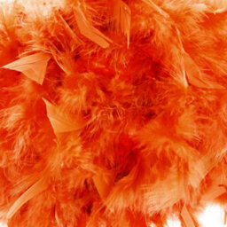 Happy Homewares Eye-Catching And Modern Small Orange Feather Decorated Pendant Lighting Shade - thumbnail 2