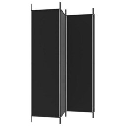 Berkfield 4-Panel Room Divider Black 200X200 Cm Fabric - thumbnail 5
