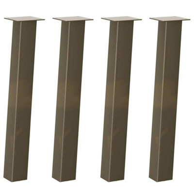 Berkfield Modern Console Table Legs 4 Pcs Natural Steel 72 Cm Steel