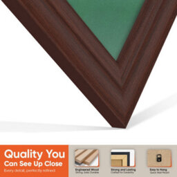 "30X17"" Rose Wood Classic Vinyl Record Frame With Emerald Mount For 12 Inch Lp Album Cover & Disc - Ak Frames" - thumbnail 3