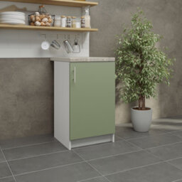 Jd Greta Kitchen Base Unit 500mm Storage Cabinet With Door Shelf 50Cm Sage Green Matt With Worktop - thumbnail 2