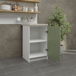 Jd Greta Kitchen Base Unit 500mm Storage Cabinet With Door Shelf 50Cm Sage Green Matt With Worktop - thumbnail 3