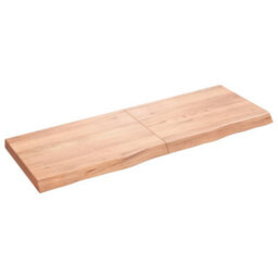 Berkfield Wall Shelf Light Brown 140X50X6 Cm Treated Solid Wood Oak