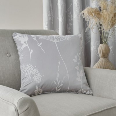 Catherine Lansfield Meadowsweet Floral 30X40Cm Cushion Grey - image 1