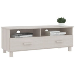 Berkfield Tv Cabinet White 106X40X40 Cm Solid Wood Pine - thumbnail 6