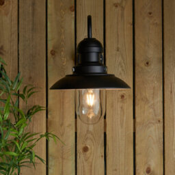 Anson Lighting Heron Outdoor Wall Light Finished Matt Black And Clear Glass - thumbnail 2