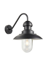 Anson Lighting Heron Outdoor Wall Light Finished Matt Black And Clear Glass - thumbnail 6
